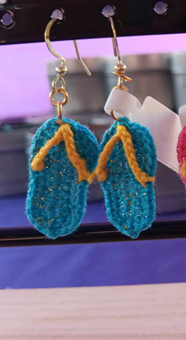 Flip Flops (Splash Pad) Crochet Earrings