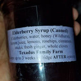 Elderberry Syrup with honey 16oz